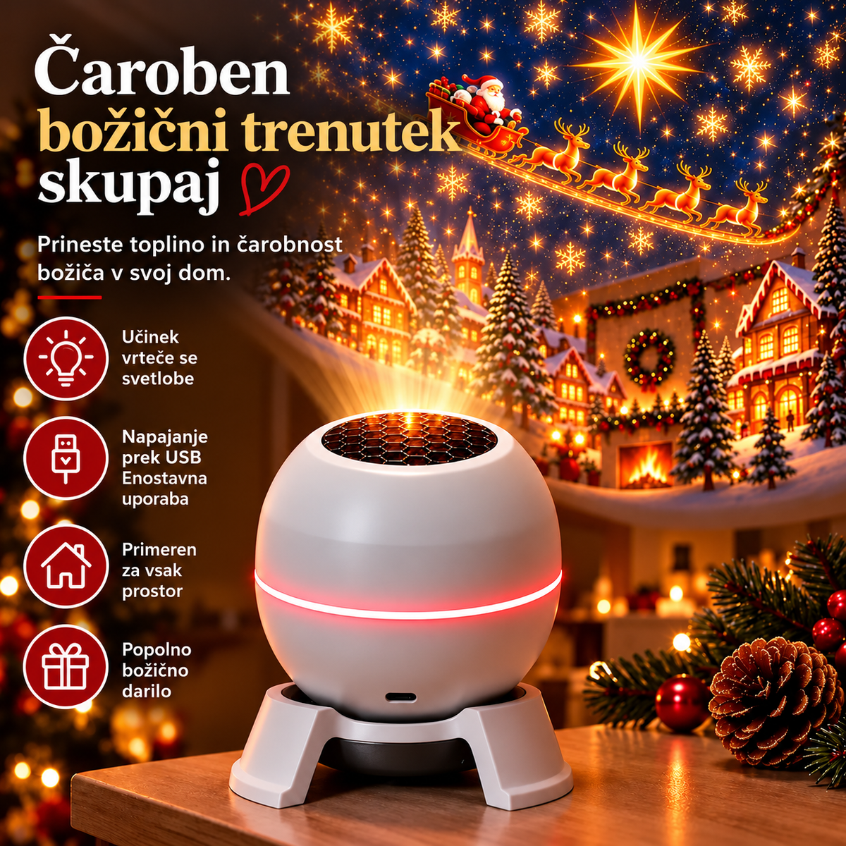 ⌛ Utolsó nap 49% megtakarításra – 🎅🎄 Karácsonyi varázsvetítő lámpa – Keltsd életre az ünnepi jeleneteket