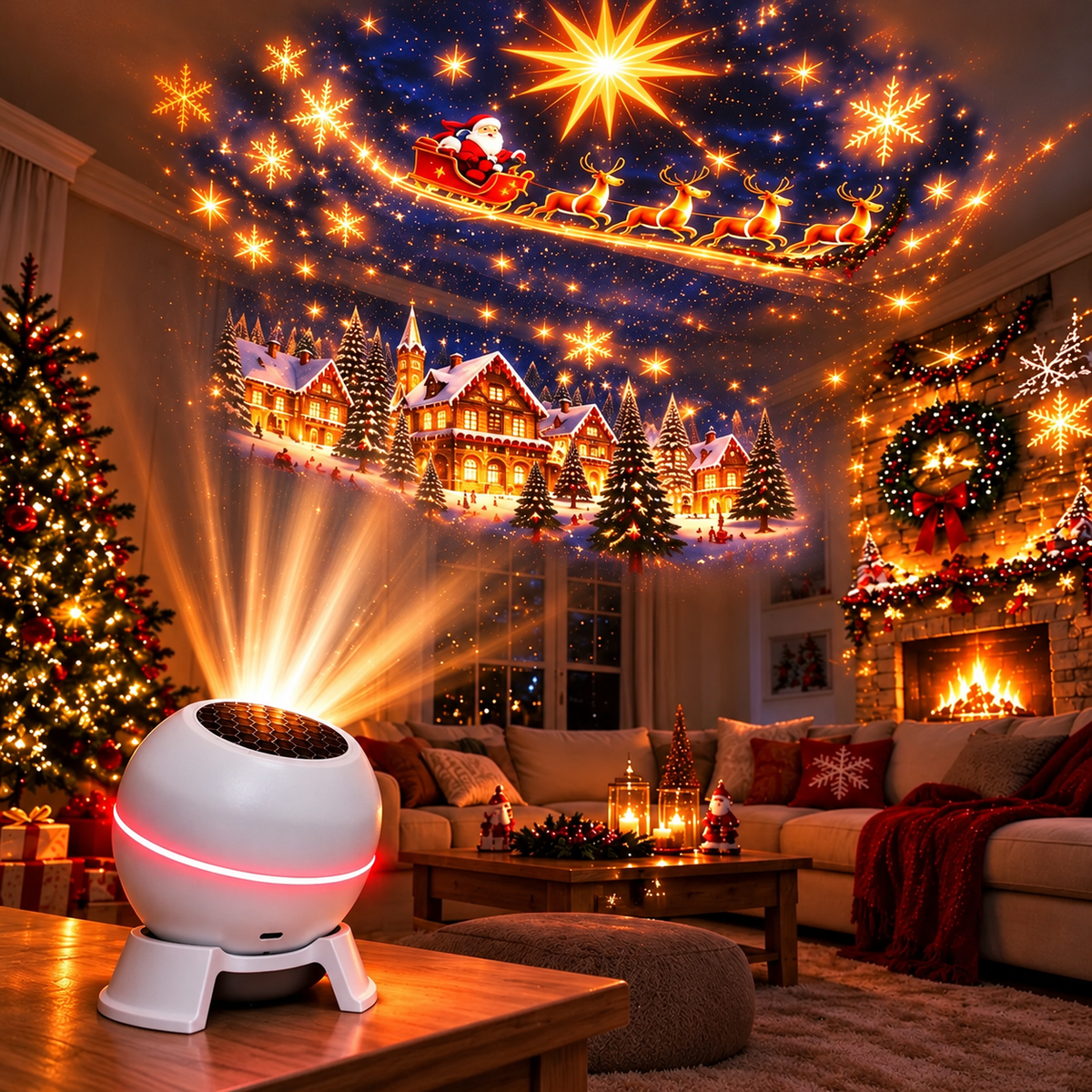 ⌛ Utolsó nap 49% megtakarításra – 🎅🎄 Karácsonyi varázsvetítő lámpa – Keltsd életre az ünnepi jeleneteket